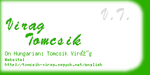 virag tomcsik business card